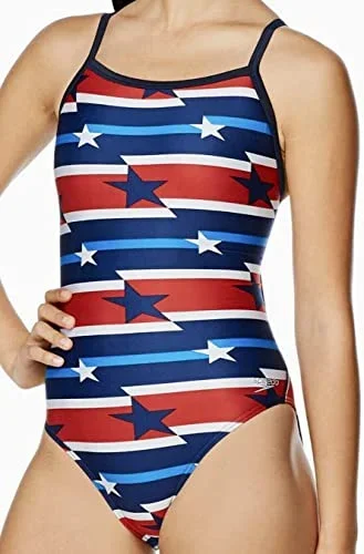 New Womens Speedo Vibe The One Printed One Piece Swimsuit Size 8
