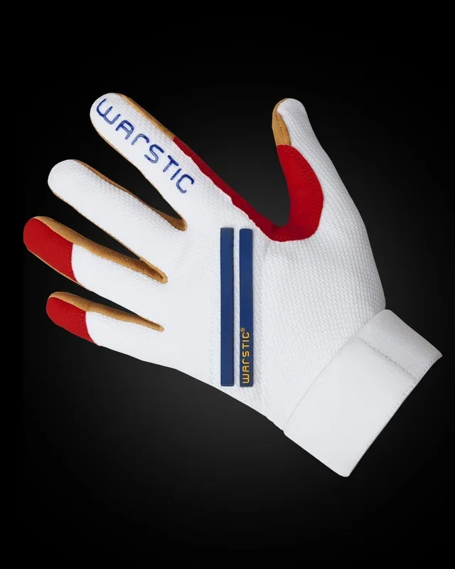 New WORKMAN3 Youth Batting Gloves Large Red/White/Blue/Brown