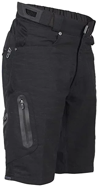 New ZOIC Boys Ether Mountain Bike Shorts With Padding Cycling Liner Black XL