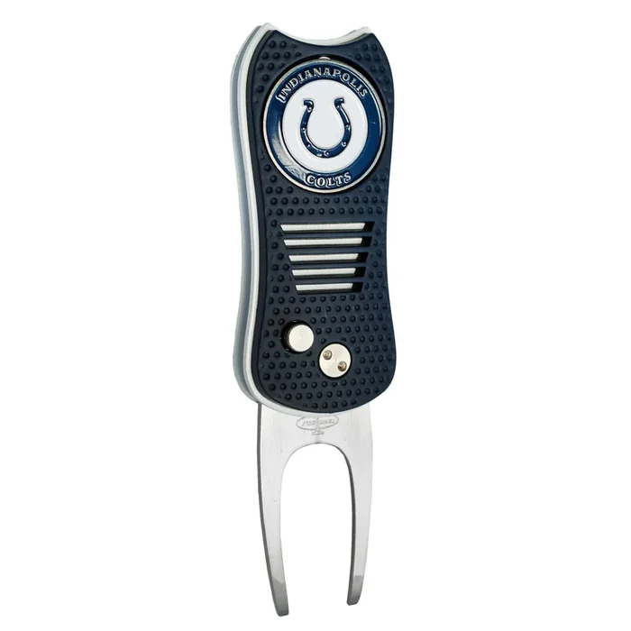 NFL Switchblade Divot Repair Tool with Double-Sided Removable Magnetic Ball Marker (Indianapolis Colts)