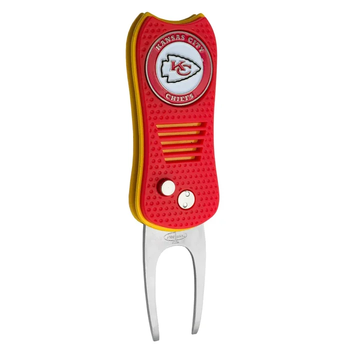 NFL Switchblade Divot Repair Tool with Double-Sided Removable Magnetic Ball Marker (Kansas City Chiefs)