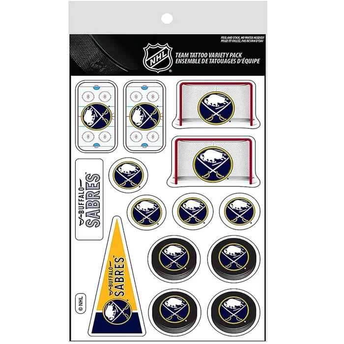NHL Buffalo Sabres Die Cut Tattoo Variety Pack