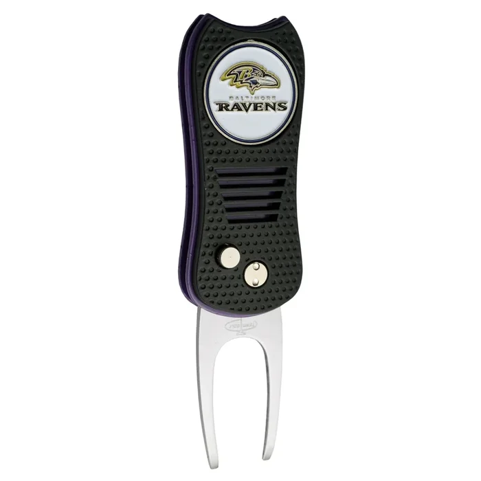 NHL Switchblade Divot Repair Tool with Double-Sided Removable Magnetic Ball Marker (Baltimore Ravens)