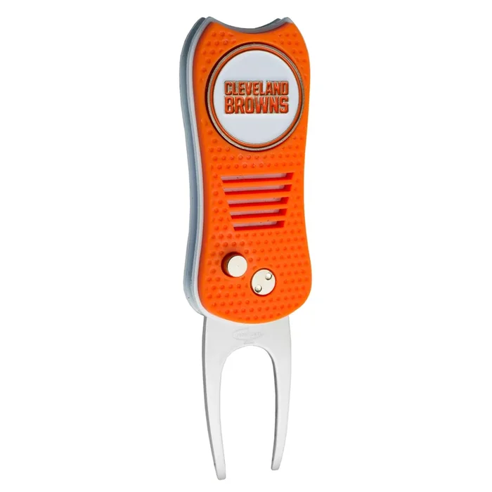 NHL Switchblade Divot Repair Tool with Double-Sided Removable Magnetic Ball Marker (Cleveland Browns)