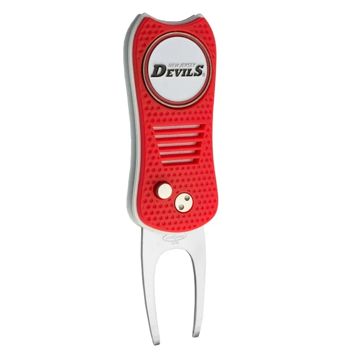 NHL Switchblade Divot Tool with Double-Sided Removable Magnetic Ball Marker (New Jersey Devils)
