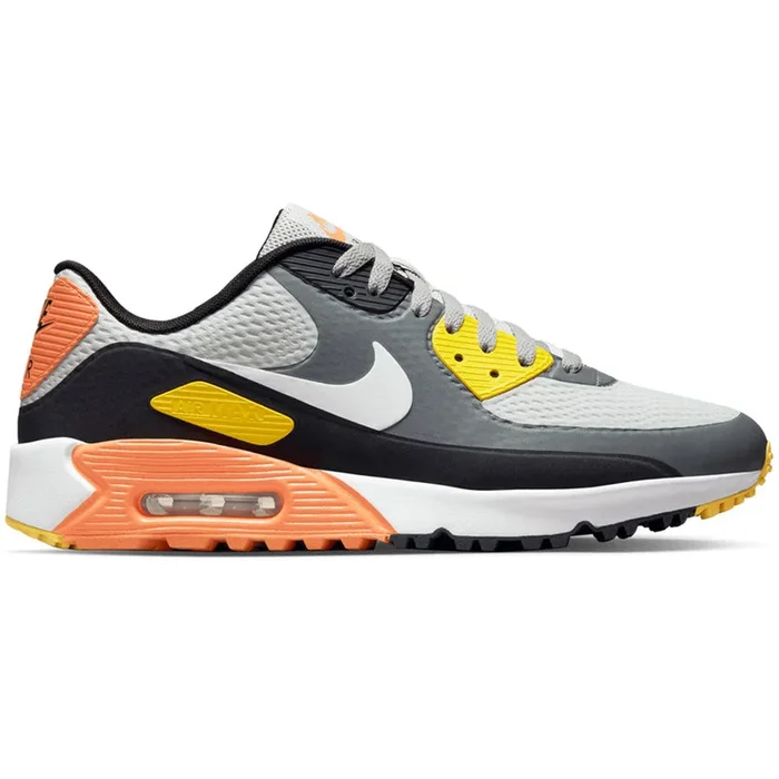 Nike Air Max 90 G Waterproof Spikeless Shoes – Smoke Grey/Black/Orange