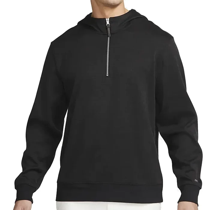 Nike Dri-FIT 1/2 Zip Hoodie – Black/Brushed Silver