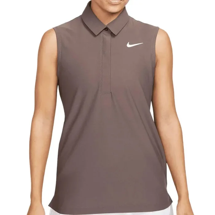 Nike Dri-FIT ADV Tour Sleeveless Golf Polo Plum Eclipse/White – SS23 Women
