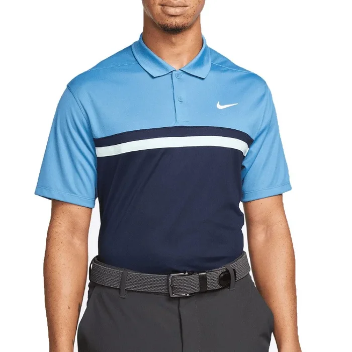 Nike Dri-FIT Victory Color-Blocked Golf Polo Dutch Blue/Obsidian/Mint Foam – SS22 Men