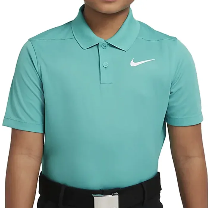 Nike Dri-FIT Victory Junior Polo Shirt – Washed Teal/White