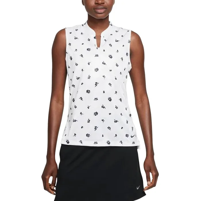 Nike Dri-FIT Victory Printed Golf Polo White/Black – SS21 Women