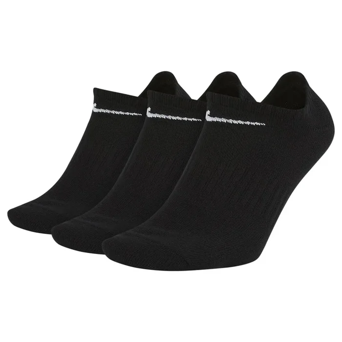 Nike Everyday Lightweight No Show Socks (3 Pairs) – Black/White