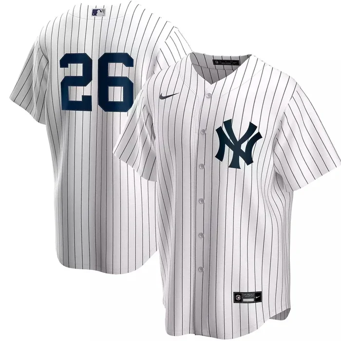 Nike Men’s New York Yankees DJ LeMahieu Official Replica Jersey – White/Navy