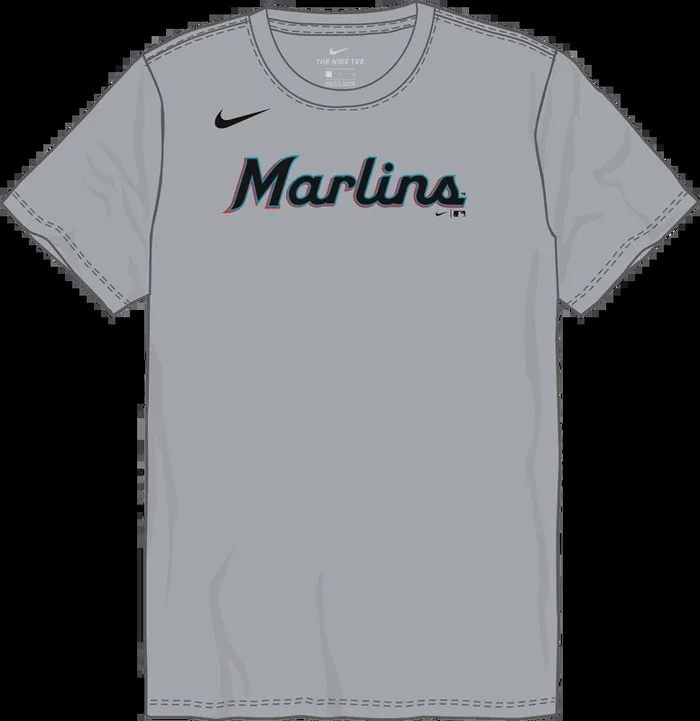 Nike Miami Marlins Youth Institutional Short Sleeve Cotton Tee
