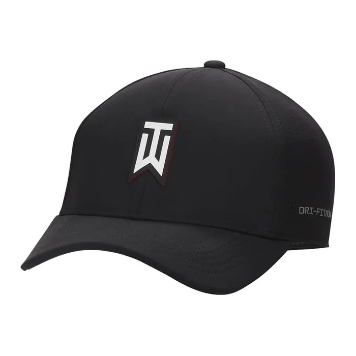 Nike Tiger Woods Structured Dri-FIT ADV Club Golf Cap Black/White – 23 Men