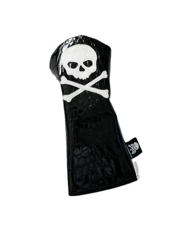 One-Of-A-Kind! Black Alligator Embossed Skull & Bones Driver headcover!