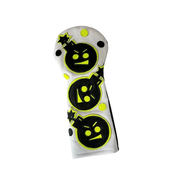 One of a Kind! Dancing Neon Yellow and Black “Angry Bombs” Fairway Wood Headcover