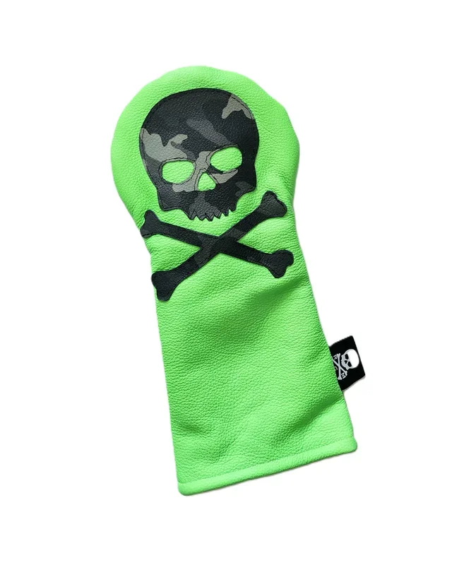 One-Of-A-Kind! Neon Green, Urban Camo Skull & Bones Driver headcover!