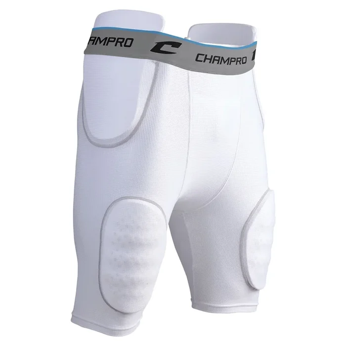 Open Box Champro Youth Formation 5-Pad Integrated Girdle – White/Grey – Small