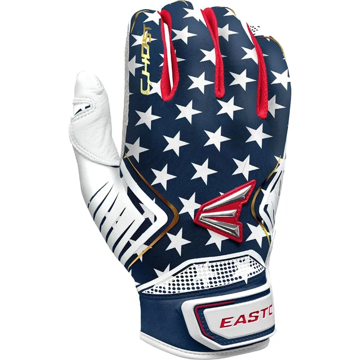 Open Box Easton Women’s Ghost Batting Gloves-M-Stars & Stripes