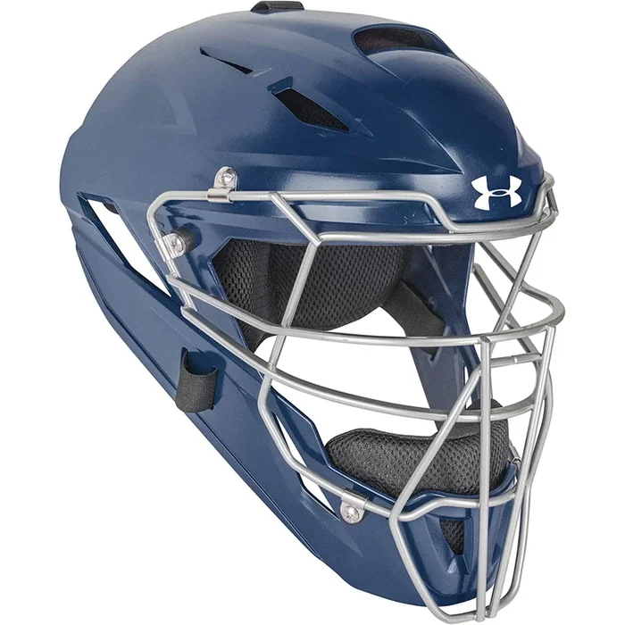 Open Box Under Armour Converge Solid Molded Catching Mask-Adult-Navy