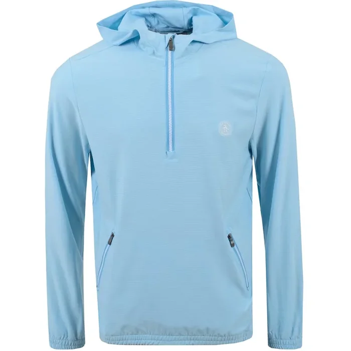 Original Penguin 1/4 Zip Fine Line Hooded Wind Shirt – Baltic Sea
