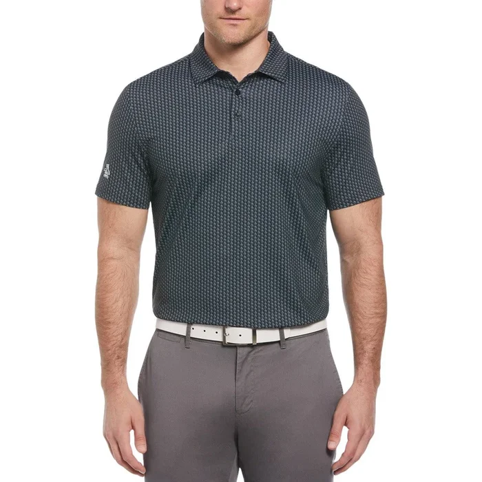 Original Penguin Allover Pete Print Golf Polo Caviar – SS24 Men