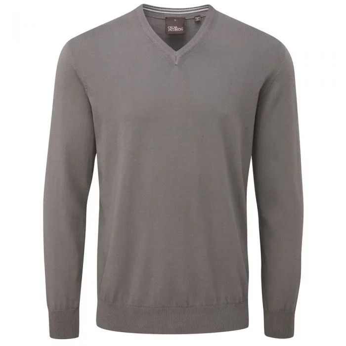 Oscar Jacobson Constable Pullover – Charcoal