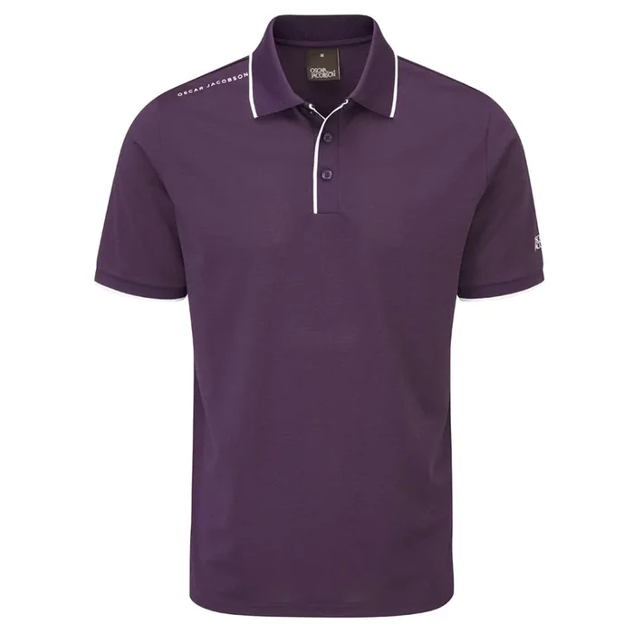 Oscar Jacobson Cooper Polo Shirt – Plum