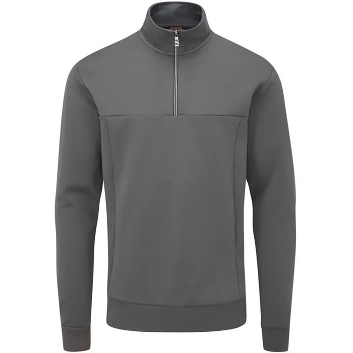 Oscar Jacobson Hawkes 1/4 Zip Pullover – Charcoal