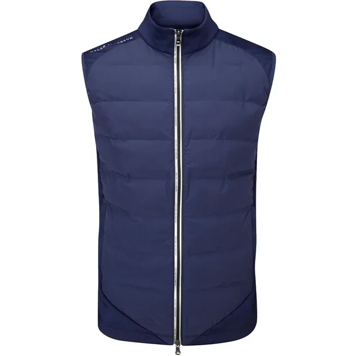 Oscar Jacobson Randal Full Zip Padded Gilet – Navy