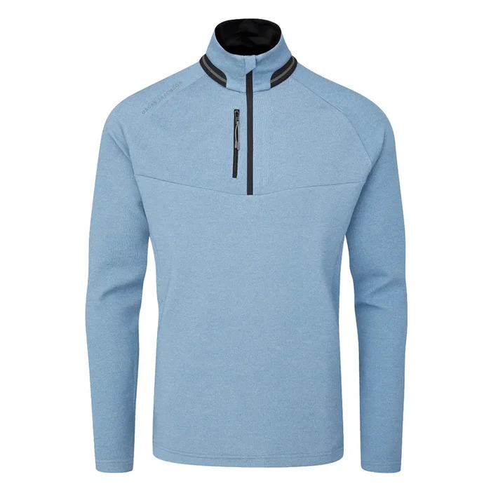 Oscar Jacobson Thomson Zip Neck Sweater – Light Blue
