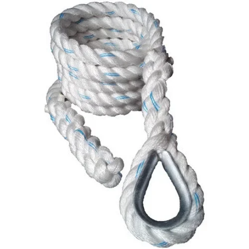 Outdoor 1 1/2″ White Dacron (No Rust Thimble Attachment) Climbing Rope