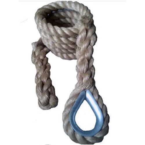 Outdoor 2″ (Train Grip Strength) Manila Climbing Rope for experienced climber