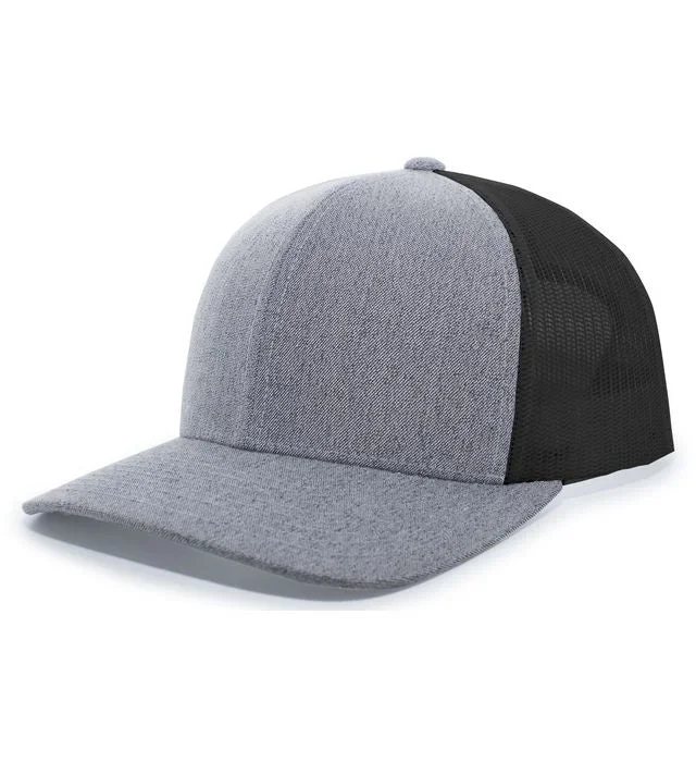 Pacific Headwear Heather Trucker SnapBack Cap 110C