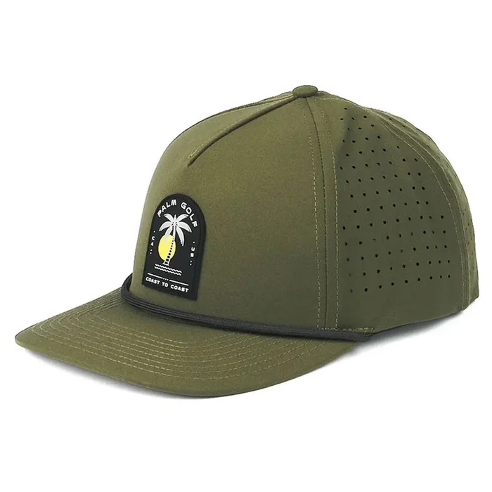 Palm Golf Coast to Coast Snapback Golf Cap Olive – SS26 Men
