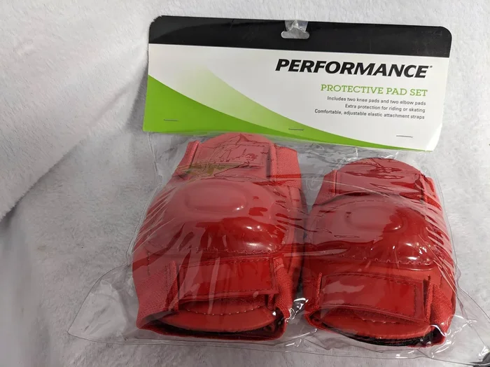 Performance Protective Pad Set Color Red Adjustable Fit for Youth New Clearance