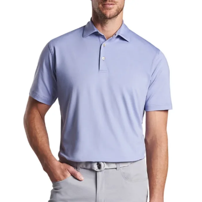 Peter Millar Solid Performance Jersey Polo – Lavender Fog