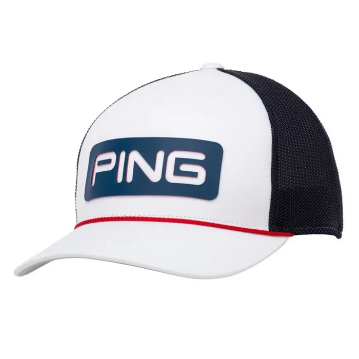 Ping American Trucker Cap – White/Navy/Red