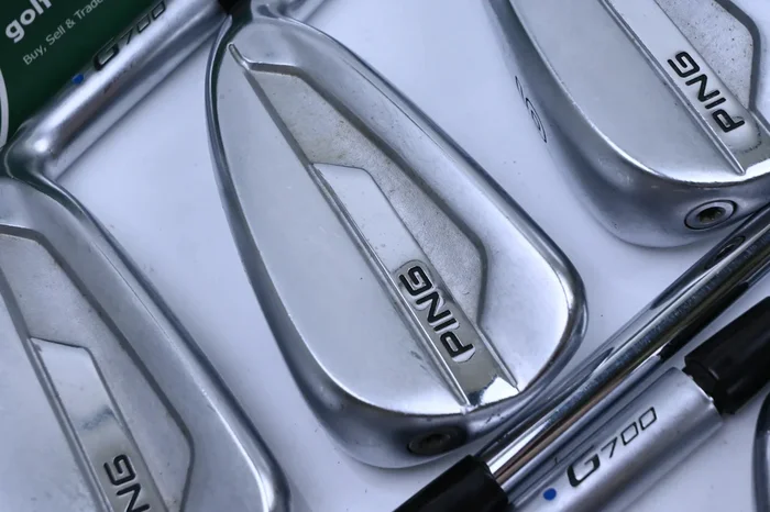 Ping G700 Irons / 4-PW / Blue Dot / Regular Flex Ping AWT 2.0 Steel Shafts