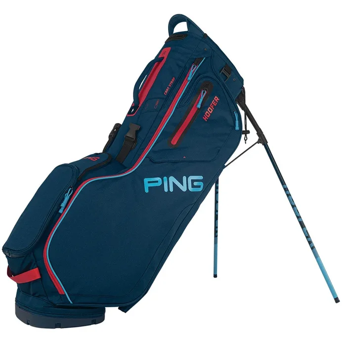 Ping Hoofer Stand Bag – Navy/Bright Blue/Red