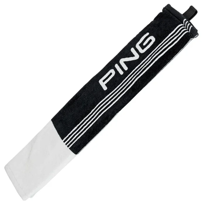 Ping Tri-fold Towel – Black/White