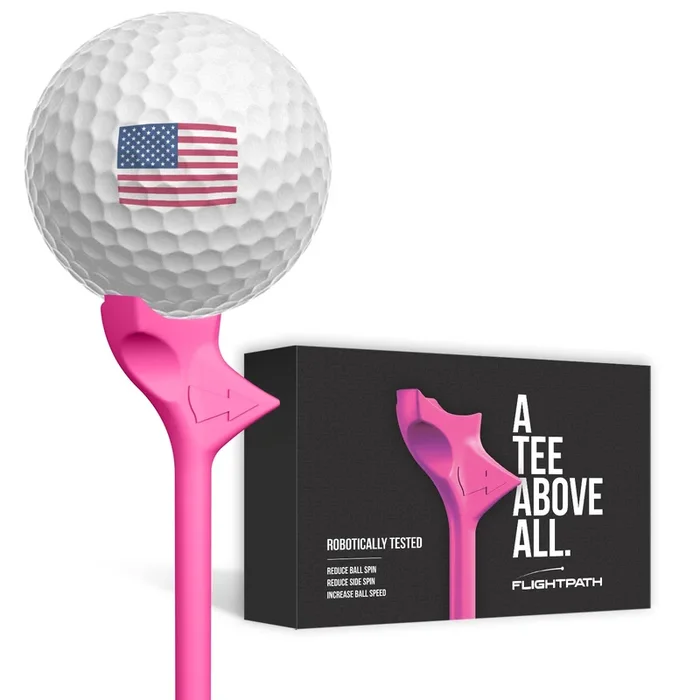 Pink Flightpath Golf Tees – 1 Pack (8 Tees)
