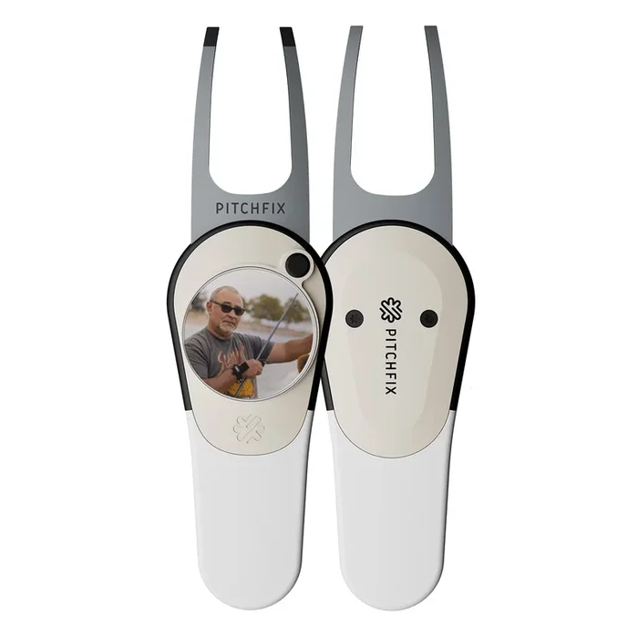 Pitchfix Icon Divot Tool with Custom Ball Marker (White)
