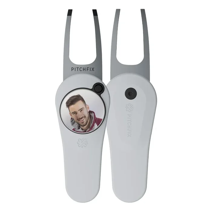 Pitchfix Original Divot Tool with Custom Ball Marker (White)