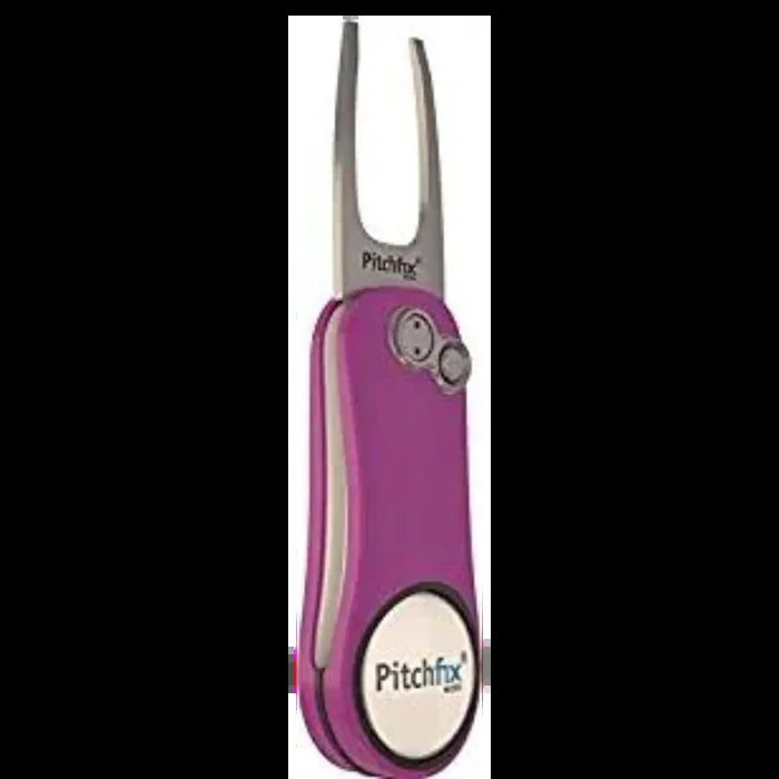 Pitchfix Switchblade Hybrid 2.0 Divot tool with Removable Ball Marker (Purple/White)