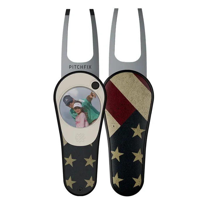 Pitchfix Ultima Divot Tool with Custom Ball Marker (Stars & Stripes)