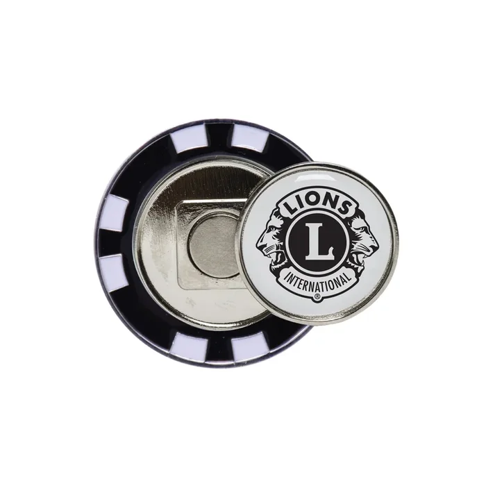 Poker Chip with Magnetic Golf Ball Marker