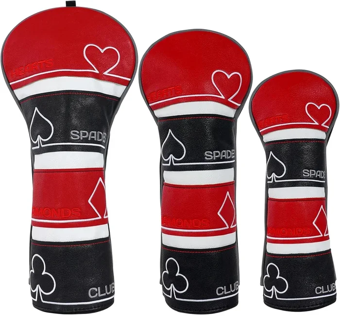 Poker Spade Hearts Diamonds Golf Head Covers