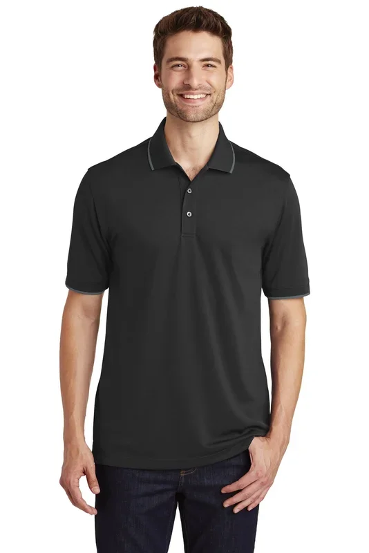 Port Authority Men’s Dry Zone UV Micro-Mesh Tipped Polo. K111